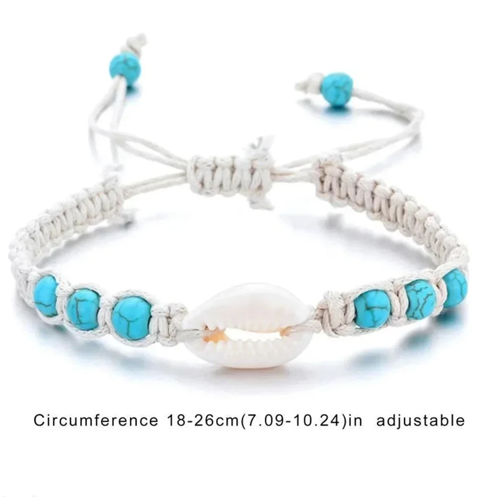Unisex Summer Starfish Shell Braided Bracelet